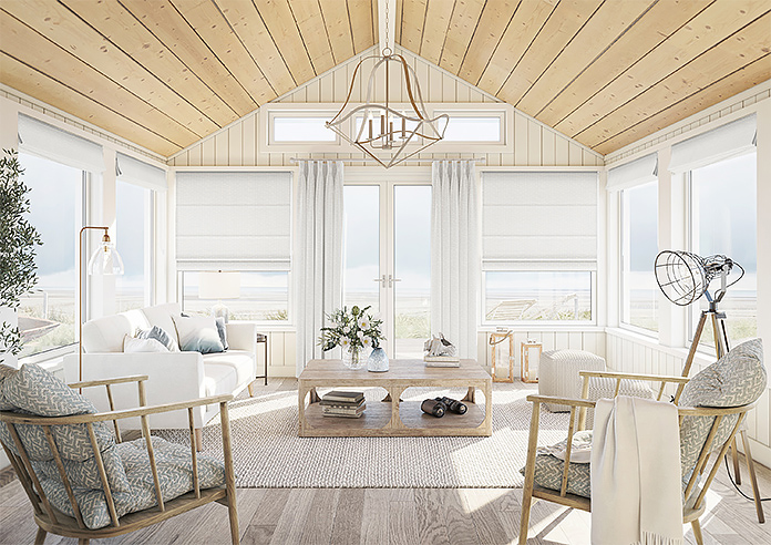 Rolling Hills Velvet, Cool Grey - Twist&Fit Roman Blind - Image 8